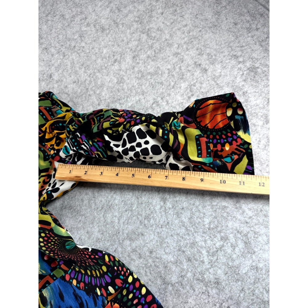 Vintage Erin London Jacket Women's Petite Medium Abstract Graphic Print Full Zip - Picture 7 of 8